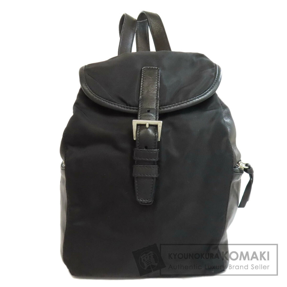 Prada logo Backpack Rucksack Daypack leather